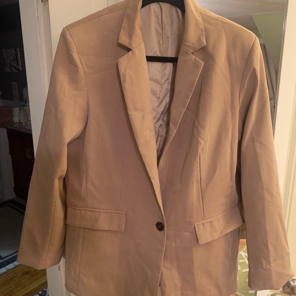 NWOT NoLabel tan blazer jacket, brand new XL